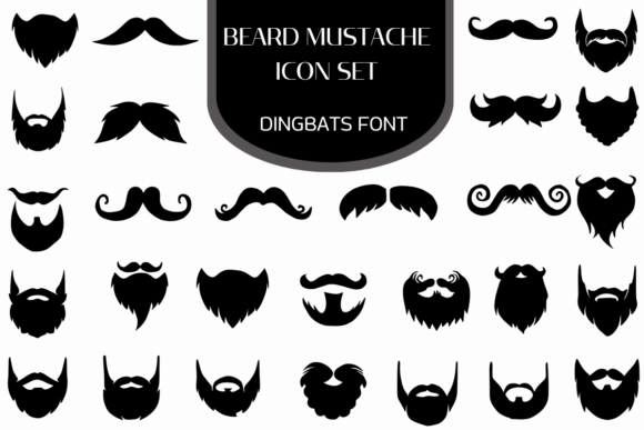 Beard Mustache Icon Set: Elevate Your Design with Distinctive Icons