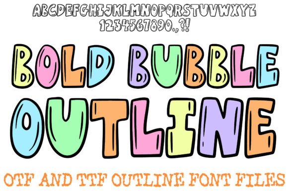 Bold Bubble Outline: A Playful Font for Impactful Design