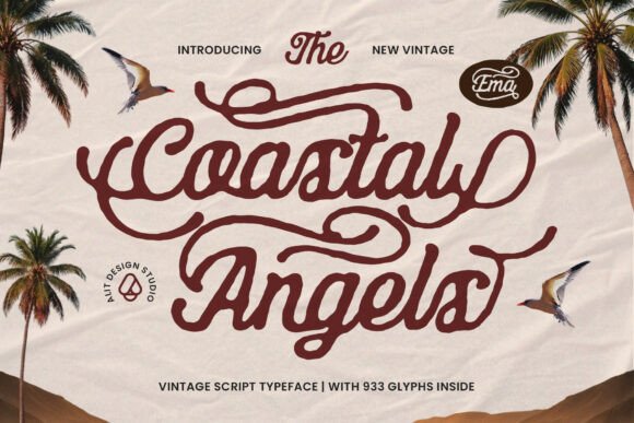 Coastal Angels: Vintage Script for Timeless Design