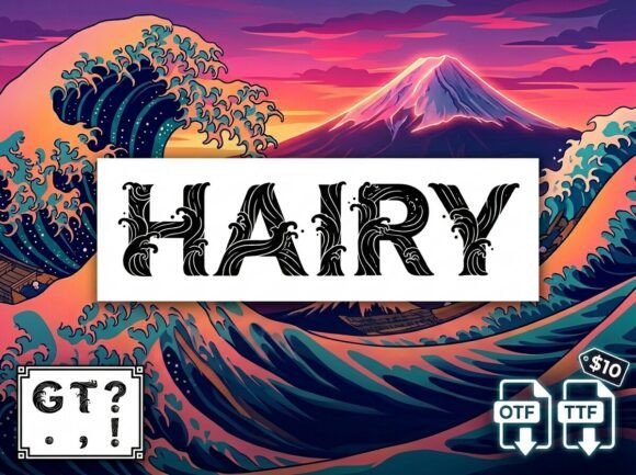 Hairy: A Decorative Display Font for Bold Creativity