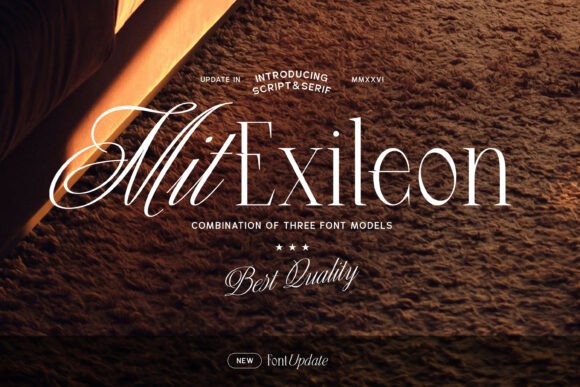 Mit Exileon: A Modern Script & Serif Font for Elegant Design