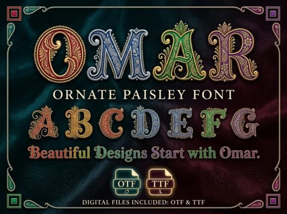 Omar: A Jewel-Toned Typeface for Luxury Branding