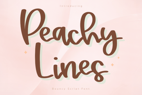 Peachy Lines: A Soft, Playful Script for Modern Design