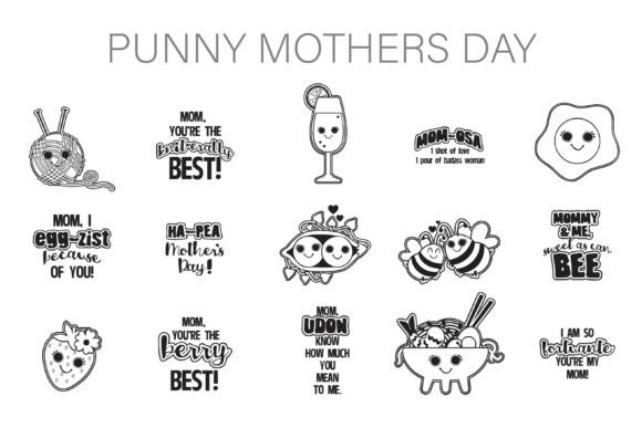 Punny Mother's Day Dingbats: A Heartwarming Typeface
