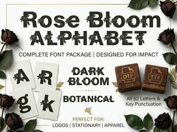 Rose Bloom: Nature-Inspired Typography