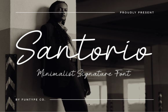 Santorio: A Minimalist Signature Font for Elegant Design