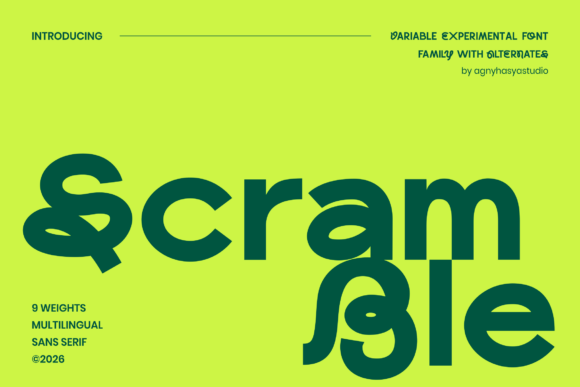 Scramble: A Variable Experimental Sans-Serif Font