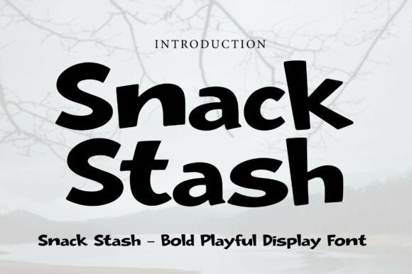 Snack Stash: A Bold Display Font for Creative Projects
