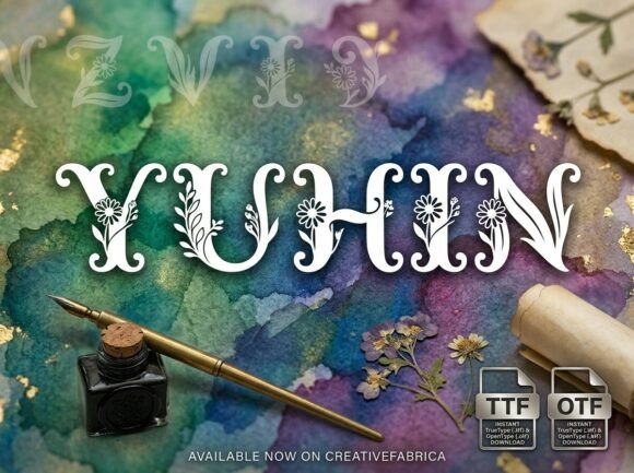 Yuhin: A Decorative Display Font for Bold, Artistic Projects